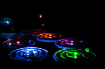 Seven roombas in the dark