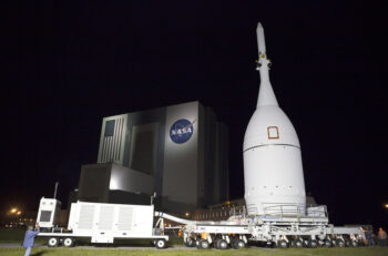 Close-up of Orion at VAB