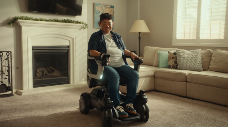 the strutt ev1 in a livingroom